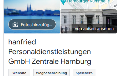 hanfried Zentrale hat Google-Bewertung von 4,8